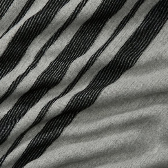 🍒 LOVE & LORE Variegated Stripe Wrap Poncho Soft Grey Heather O/S - Picture 3 of 8